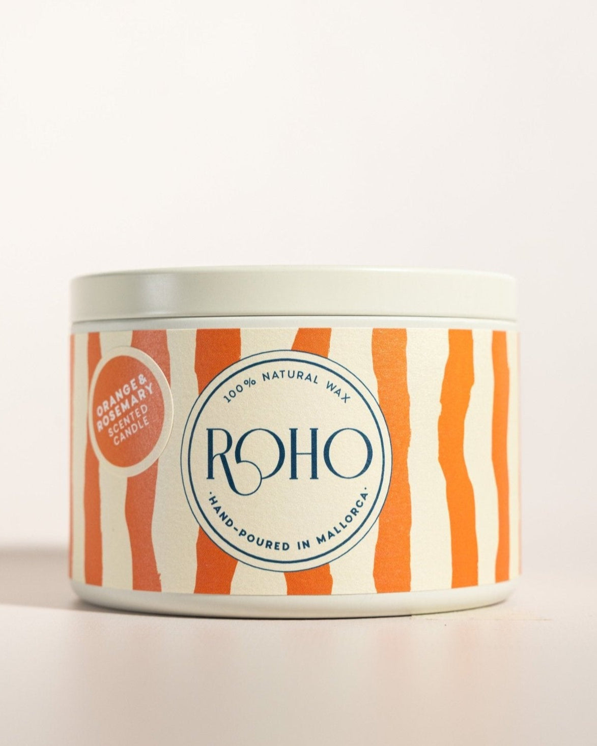 Vela de Estaño Naranja y Romero L - ROHO AIRDECO