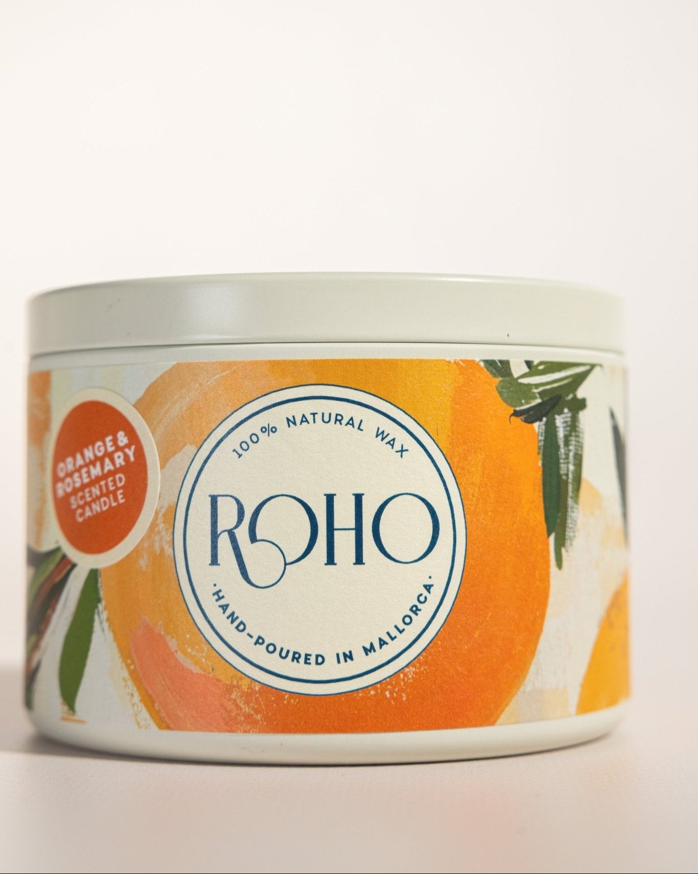 Vela de Estaño Naranja y Romero L - ROHO AIRDECO