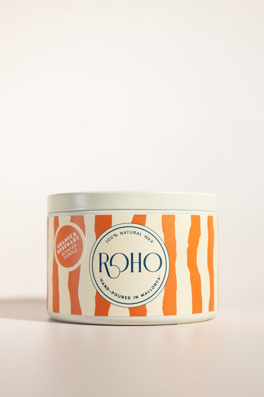 Vela de Estaño Naranja y Romero - ROHO AIRDECO