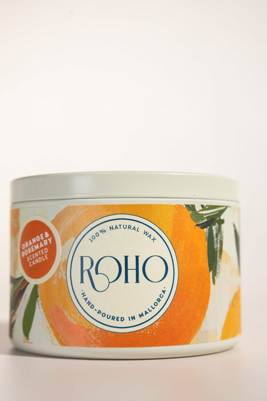Vela de Estaño Naranja y Romero - ROHO AIRDECO