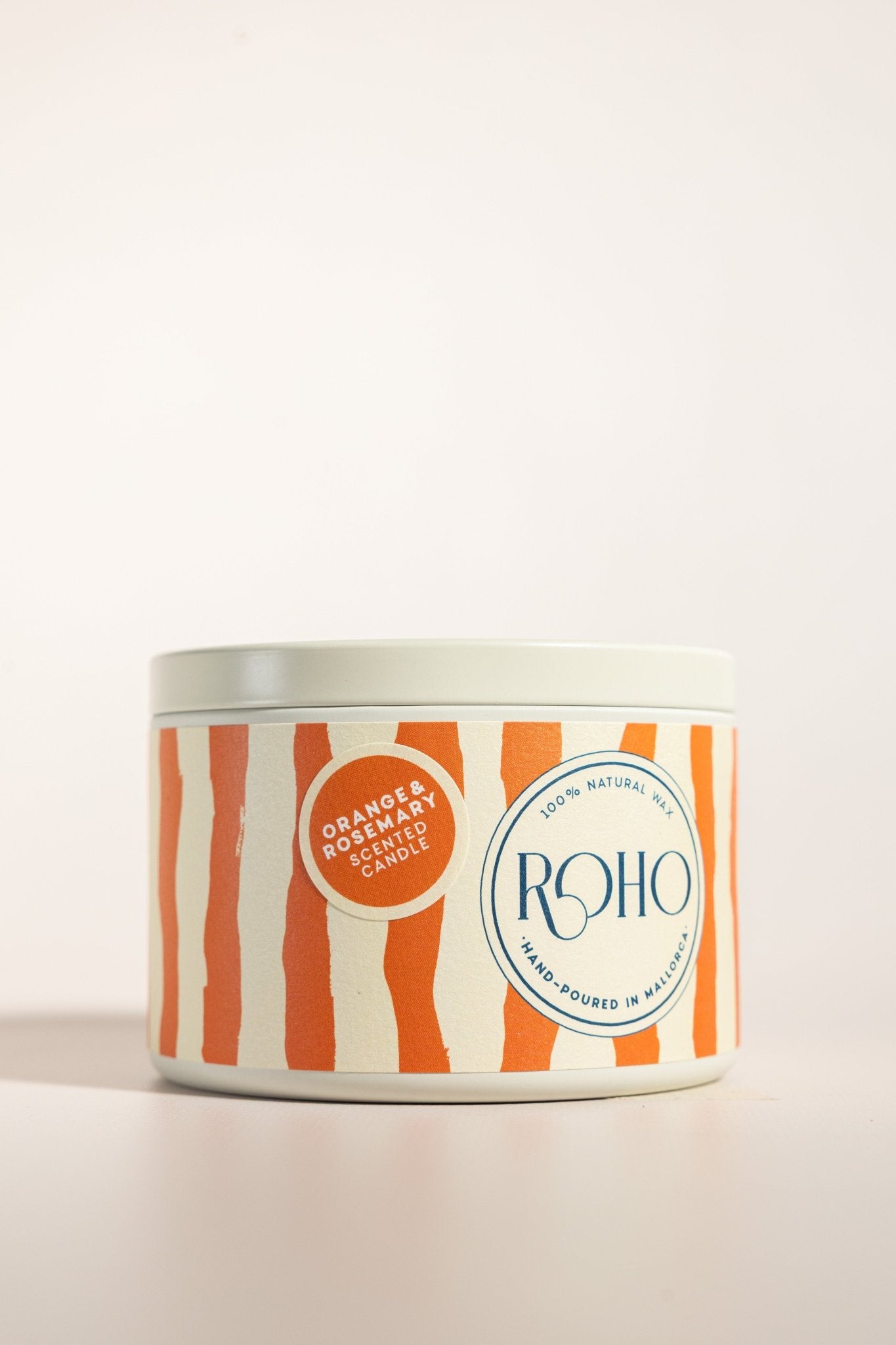 Vela de Estaño Naranja y Romero L - ROHO AIRDECO